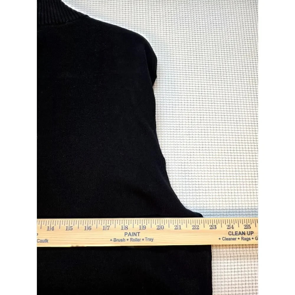 MICHAEL KORS Men's Full Zip Knit Cardigan Sweater Jacket Black 100% Cotton XL